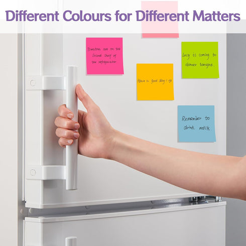 HappyHapi 36-Pads Sticky Notes, 3x3 in, 80 Sheets/Pad, 8 Bright Colors, Bulk Vibrant Sticky Notes, 2880 Sheets Total
