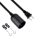 Simple Deluxe E26 15ft-Black-2Pack Hanging Lantern Extension Cord Cable, Plug-in Pendant Light Socket with On/Off