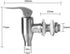 DOZYANT Beverage Dispenser Push Style Spigot,Stainless Steel Polished Finished, Water Dispenser Replacement Faucet