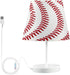 YETTASBIN Baseball Bedside Table Lamp, Portable LED Desk Light USB Adjustable Brightness Nightstand Lamp with Non Slip