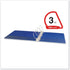 Universal UNV20754 3-Slant D-Ring View Binder, 11 in. x 8.5 in., 3 in. Capacity, Navy Blue