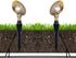 Landscape Lighting Ground Spikes: 1/2" NPT Thread Black Color Stakes for Path Lighting, 2-Pack