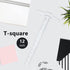 Junior T-Square Plastic Transparent T-Ruler 30cm/12 Inch for Drafting & Art Framing, 1pc
