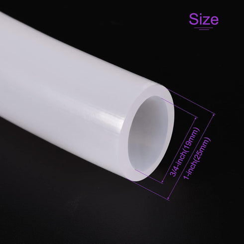 DMiotech 3/4" ID 1" OD 3.3 Feet Silicone Tube, Translucent Industrial Tubing for Water Air Pump
