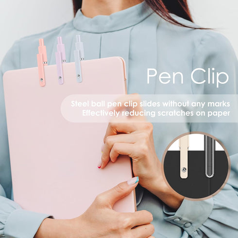 Gel Pens, Aesthetic Office College Supplies, Birthday Gifts for Women, Black Ink Cute Pens, 6 Pack