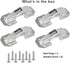 4-Pack Hidden Hinges for Cabinet Doors, Concealed Surface Mount Hinges for Frameless Cabinets