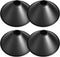 Toyosport 4 Pack Metal Lampshades, Conical Matte Black Pendant Light Cover, Industrial Farmhouse