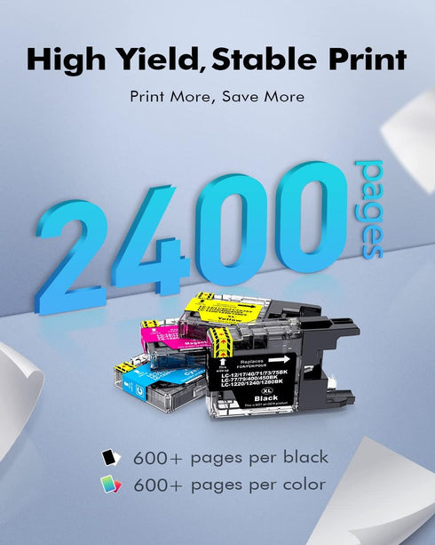 INK4U Compatible LC75 Ink Cartridges Replacement for Brother LC75 LC71 LC79 XL, Compatible with MFC-J6510DW MFC-J6710DW