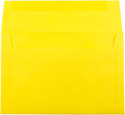 JAM PAPER A10 Colored Invitation Envelopes - 6 x 9 1/2 - Yellow Recycled - 50/Pack