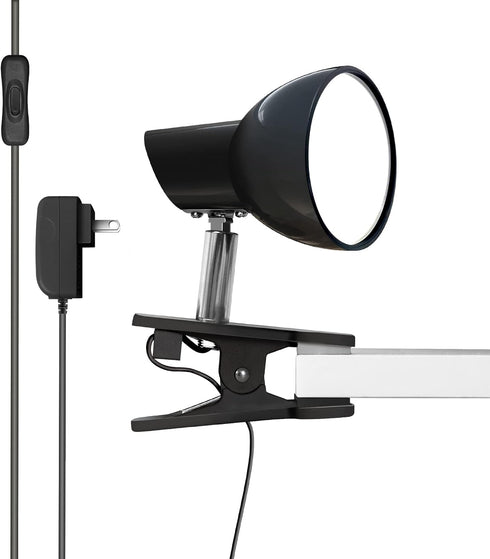 Super Bright Clamp Light, Compact Clip Lamp for Book Reading in Bed, Easy to Attach Black Illumination