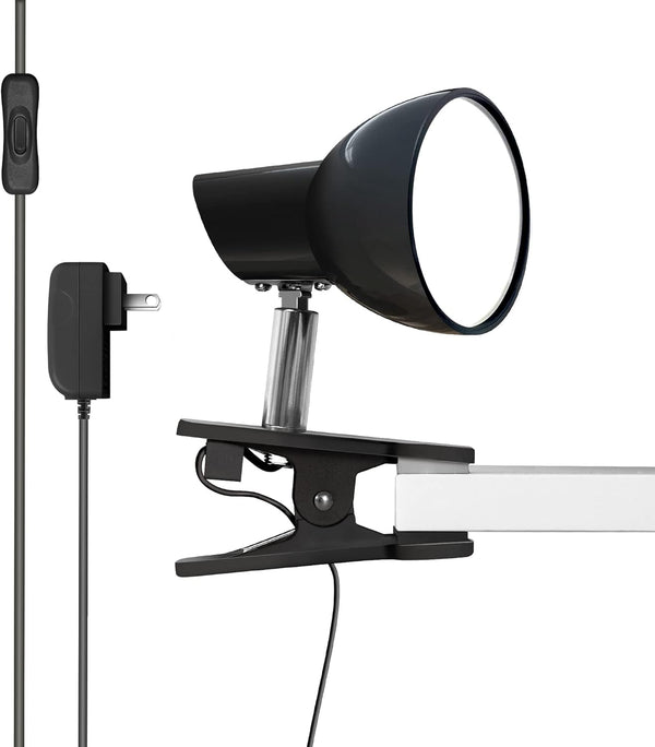 Super Bright Clamp Light, Compact Clip Lamp for Book Reading in Bed, Easy to Attach Black Illumination