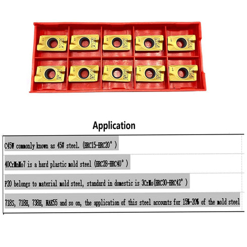 GBJ APMT1604 PDER APMT160408PDER APMT1135PDER Milling Inserts - Cutting Tools for BAP400R Milling Inserts