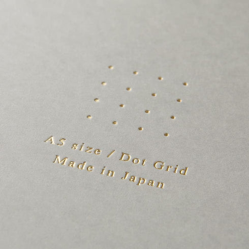 Midori 15330006 Ring Notebook, A5, Color Dot Square, Gray