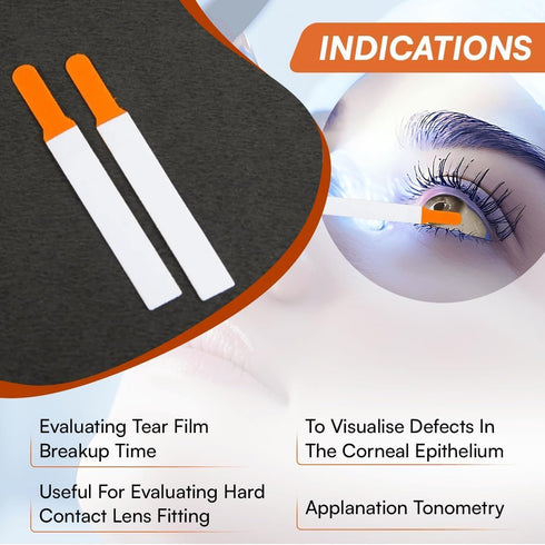 GKPA Pack 300 Ophthalmic Fluoro Touch Strips of Strips