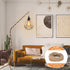 Helunsi 32.8ft 18/2 18-Gauge Twisted Electric Rope Light, Hemp Rope Covered Lamp Twisted Wire, Vintage Light Pendant