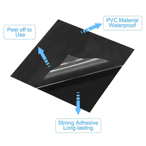 PATIKIL Waterproof Patch Seal Tape: 4 in x 4 in, 12 Pack PVC Leak Proof Repair Tape for HVAC Ducts, Black