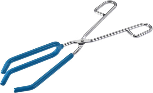 uxcell 11.81-inch Lab Beaker Tongs, Stainless Steel 3 Prongs Opens Up to 180mm Width, Blue