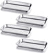 GETTON 4 Pack Small Surgical Tray, 201 Stainless Steel Seamless Trays for Lab Dental Tattoo Instruments Organizer