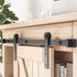 4FT ZEKOO Super Mini Sliding Barn Door Hardware Kit for Single Door Cabinet, Small Barn Door Hardware Track Kit for TV