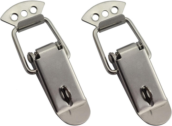 Tegg 2-Pack Spring Loaded Latch Catch Toggle - Stainless Steel Safety Hardware for Cabinet Boxes