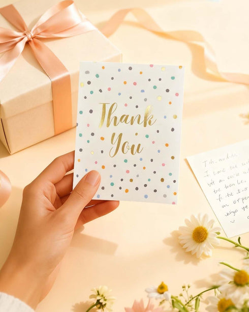 Jiiohur (50 Pack) Set Thank You Cards with Envelopes - Elegant All-Occasion Blank Note Cards for Wedding, Baby Shower