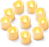 Homemory 12-Pack Battery Operated Flameless LED Tea Lights Candles, 200+ Hour Fake Electric Candles for Wedding Decor