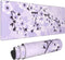 Floral Cherry Blossoms Gaming Mouse Pad, XL Extended Large Mouse Mat with Stitched Edges, Non-Slip Rubber Base 31.5 X
