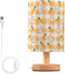 EFEWOI Table Lamp Yellow Checkered Rabbit Carrot Bedside Nightstand Lamps Decorative Fabric Shade