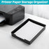 Letter Tray Desk Organizer, Heavy-Duty Plastic Paper Tray, Sturdy Single-Tier Stackable File Storage (1, Black)