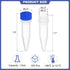 PATIKIL 1.5ml Plastic Cryogenic, 200Pcs Cryogenic Vial Screw Top Frozen Test Tube for Lab Laboratory Science, Blue Cap