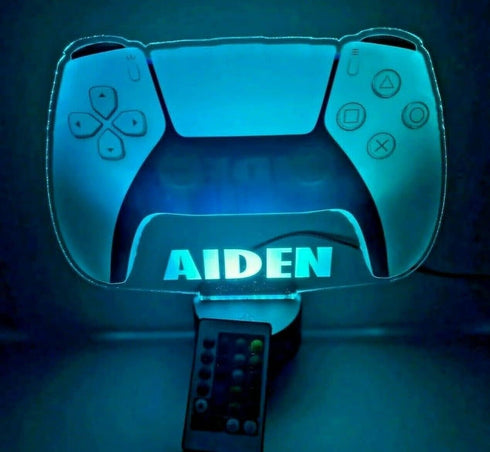 16 New Video Game Controller Gamer Name Gamertag Gaming Room Games Gift Bedroom Night Light Up Table Desk Lamp LED Free
