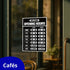 GEEKBEAR Business Hours Sign Kit - PET, 7.9 x 11.9 in for Store Glass Door (01. Black)