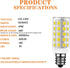 4W T3/T4 E11 Bulb 40W Non-dimmable, 360 AC110-130V 6000K, 2PACK) LED Mini Chandelier JD Mini Canister Equivalent