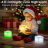 KEROVI 4-inch Dimmable 16 4 8 Dimming LED Cube Night Light for Kid, RGB Color Lighting Effect & Level Tesseract Cosmic
