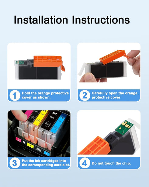 PGI-280XXL/CLI-281XXL High Yield 5 Color Value Pack, Compatible 280 281 Ink Cartridges for Canon TR8620a (PIXMA TR8620a