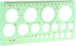 Circle Template & Geometric Drawings Templates Scale Drafting Stencils for Artist Design Drawing Aids 2 PACK