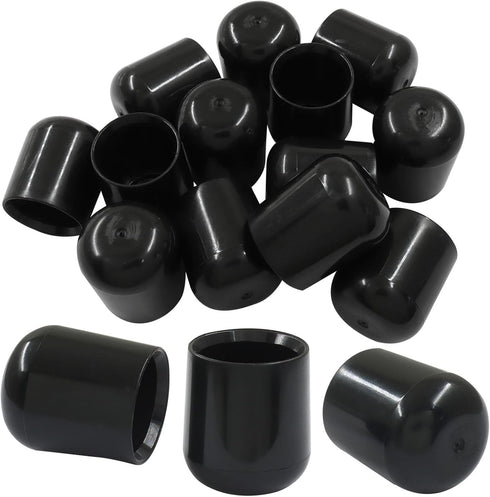 Murtenze 12 Pack 7/8 Inch Folding Chair Leg Caps, Plastic Chair Leg Covers, Round Feet End Caps for Furniture Hardwood