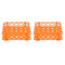 YOKIVE 2Pcs PP Polypropylene Test Tube Rack Holder | Great for 0.5ml, 1.5ml, 1.8ml, 10ml, 15ml, 50ml (Orange,