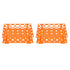 YOKIVE 2Pcs PP Polypropylene Test Tube Rack Holder | Great for 0.5ml, 1.5ml, 1.8ml, 10ml, 15ml, 50ml (Orange,