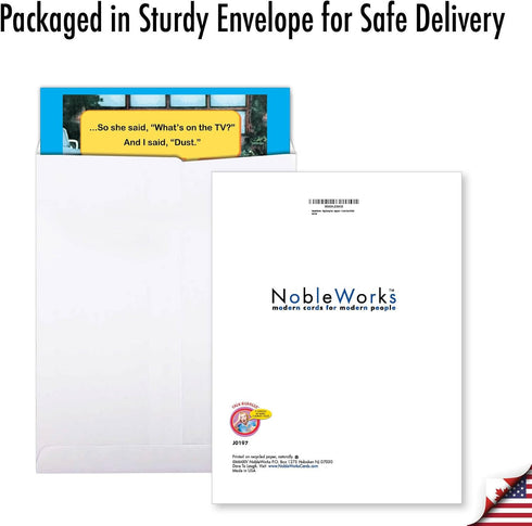 NobleWorks Big Funny Father's Day Greeting Card, 8.5 x 11 Inch, Jumbo Humor Notecard for Dads