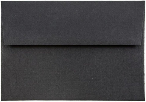 JAM PAPER Premium 4Bar A1 Invitation Envelopes - 3 5/8 x 5 1/8 - Black Linen - 50/Pack