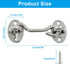 Unlorspy 2 Sets (7.5cm/3 Inch) Hook and Eye Latch Stainless Steel Cabin Hook Eye Latch with Mounting Screws for Gate