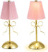 2 Pack Small Gold Bow Table Lamp 12 Inch for Girl's Bedroom