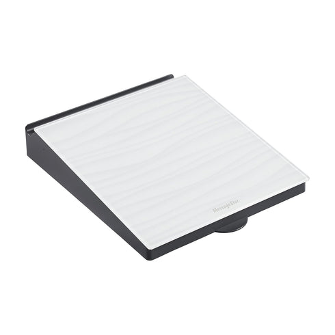ECR4Kids MessageStor Dry-Erase Glass Board Memo Station, Desk Organizer, Waves Design
