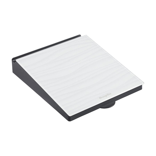 ECR4Kids MessageStor Dry-Erase Glass Board Memo Station, Desk Organizer, Waves Design