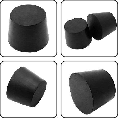 AnRui 6 Pack Solid Rubber Stoppers Tapered Lab Seal Plug 42mm to 50mm for Test Tubes, Industrial, Laboratory
