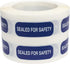 Sealed for Safety Labels 0.375 x 1 Inch - 500 Total Adhesive Stickers on a Roll