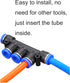 PK-12(12mm) OD Quick Release Connectors Manifold, Inline Union Fittings, 10 PCS Air Push Quick Fittings Kit