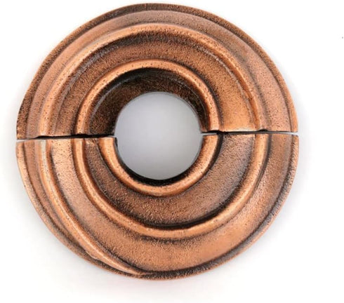 Renovators Supply Manufacturing Escutcheon Plate, 3.13 in OD, 1/2 in IPS, Antique Copper Finish Aluminum
