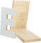 Gadpiparty E Shaped Wooden Bookends Book End for Desk Book Stopper for